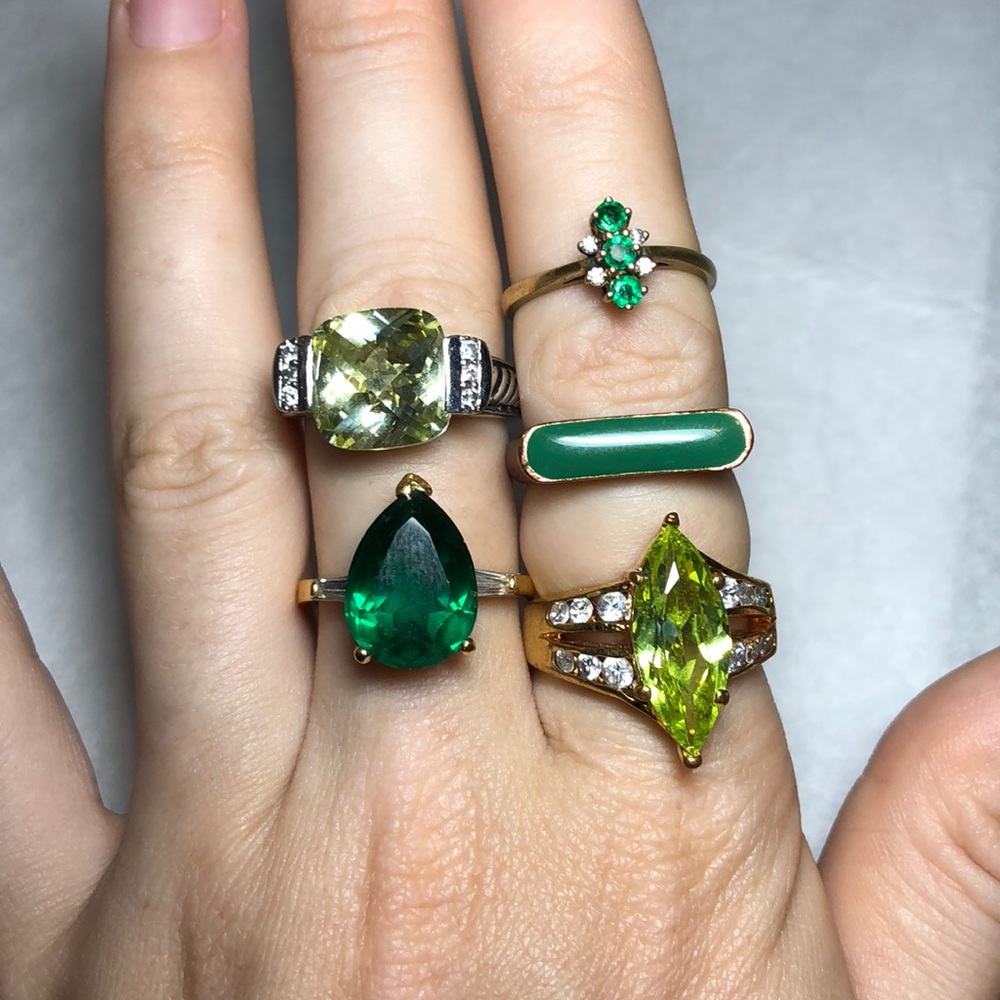 Green Gem Ring Bundle - image 2